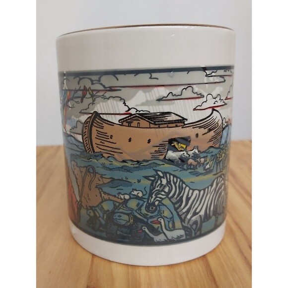 Noah's Ark WonderMug Heat Changing Coffee Mug ferret lions zebra rainbow bunnies - Picture 7 of 11